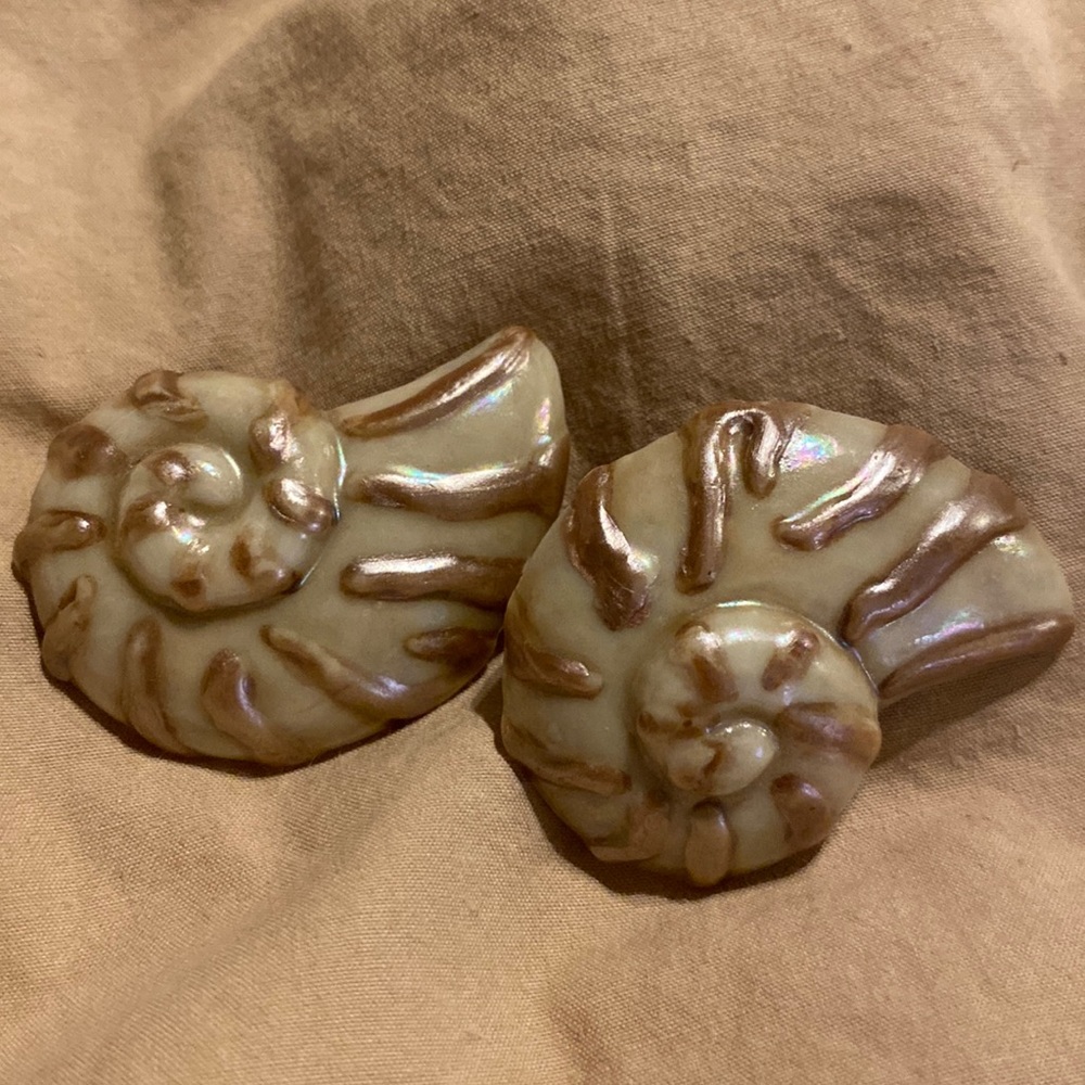 Clip on glass earrings